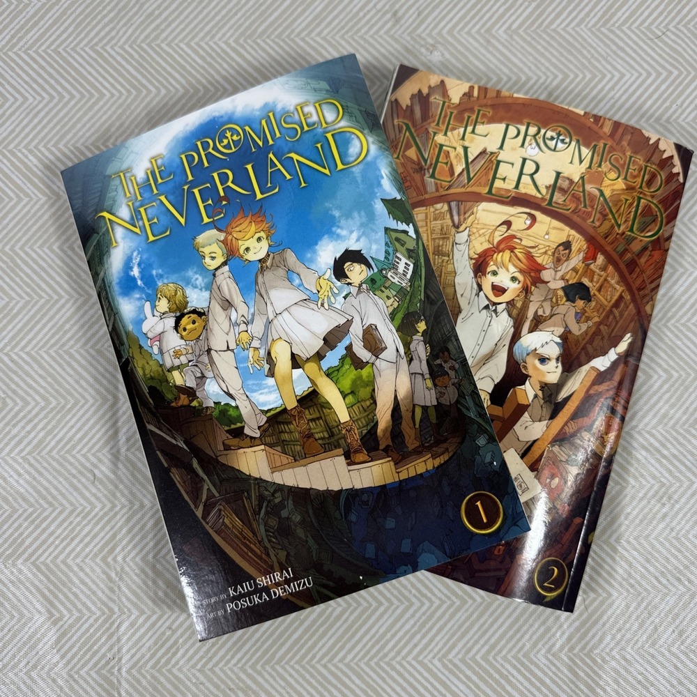 The Promised Neverland Manga‎ Volumes 1 & 2 English Anime Books